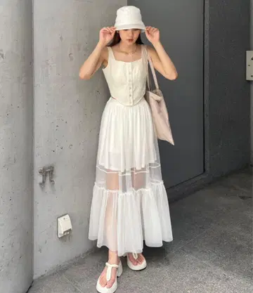 rienda 롱 샤샤 스커트