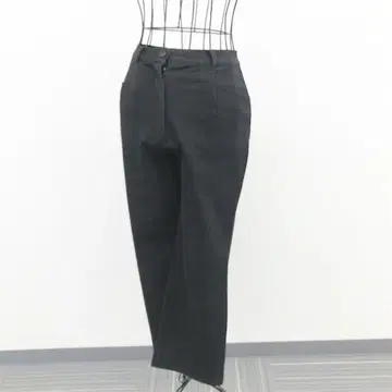 비쓰리 B3 스트레이트 팬츠 앵클 기장 블랙 면 혼방 심플 베이직