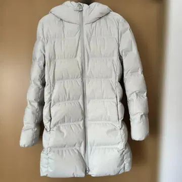 UNIQLO 후드 부착 라이트 그레이 다운 자켓