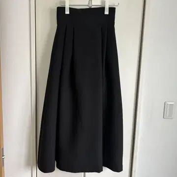 rimark 블랙 플레어 롱 스커트
