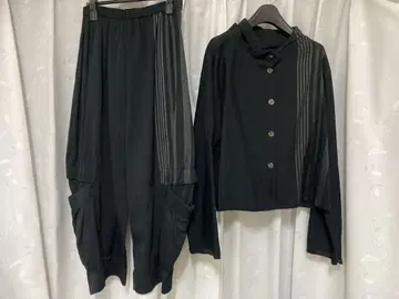 블랙 셋업 팬츠