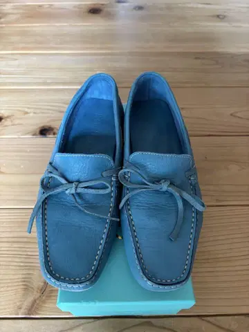 가죽 모카신 (블루) 23.5cm