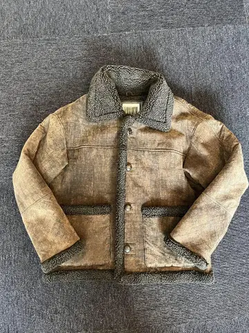 80~90s VIA NUOVA PELLE 자켓 무스탕 보아 안감