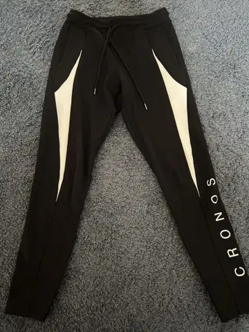CRONOS 블랙 슬림핏 팬츠