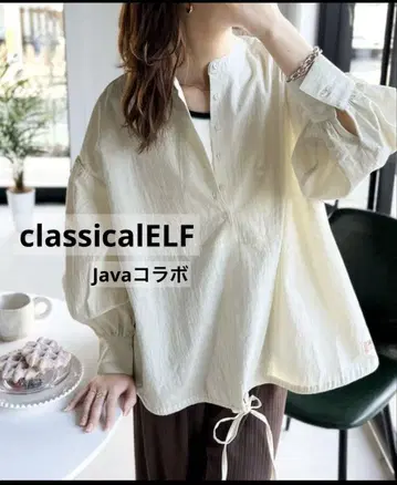 Java 콜라보 클래식 엘프 하프 버튼 풀오버 셔츠 루즈핏