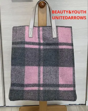 UNITEDARROWS 체크 무늬 토트백