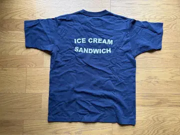 롱 트랙 후즈 T셔츠 ICE CREAM SANDWICH 네이비