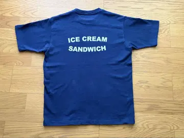 롱 트랙 후즈 T셔츠 ICE CREAM SANDWICH 네이비