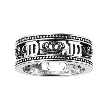 새상품 JUSTIN DAVIS FAME RING 9호 크라운 반지 크롬