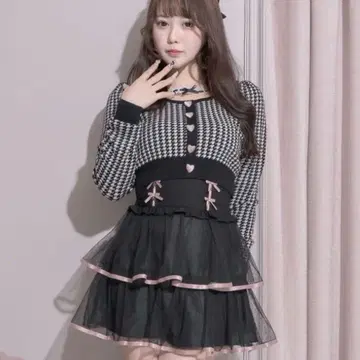 pium 도트 튤 프릴 캉캉 스커트 LIZLISA 앙크루즈