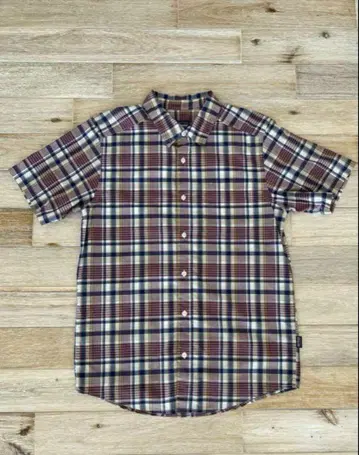 patagonia 체크 무늬 반팔 셔츠 남성용 S