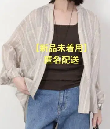 [ 새상품 ] SLOBE IENA 스트라이프 스키퍼 셔츠 블라우스