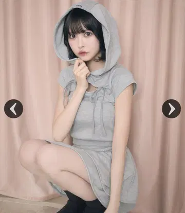 미셸 마카롱 리본 후디 셋업