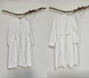 MUJI Labo 화이트 셔츠 드레스