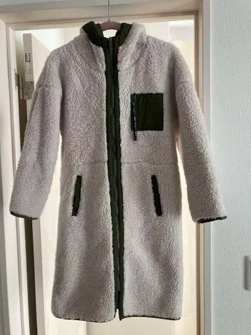 플리스 자켓 화이트 그린