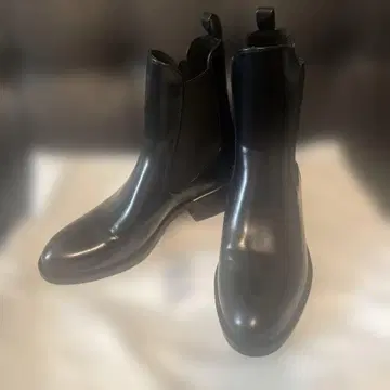 블랙 사이드 고어 부츠 낮은 힐