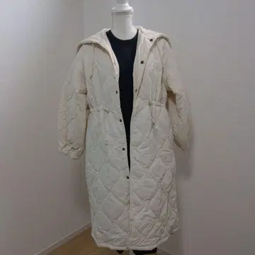 사만사 모스모스 다운 롱 코트 아이보리 프리 새상품급