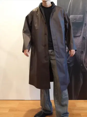 UNIQLOU 코팅 롱 코트 XXL