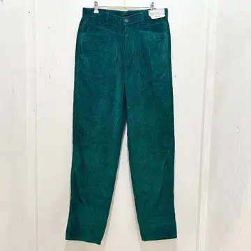 90s 이탈리아제 베네통 코듀로이 팬츠 굵은 폭 그린 데드스탁