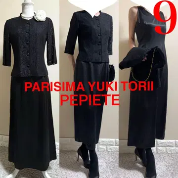 M 수트! YUKI TORII 레이스 자켓 PEPIETE 드레스 블랙