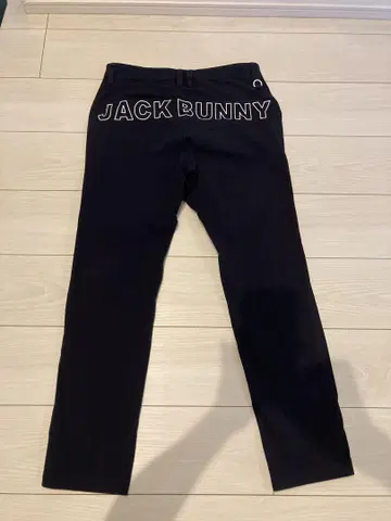 JACK BUNNY 블랙 슬림핏 팬츠