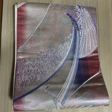 후쿠로 오비 빨간색과 핑크 그라데이션