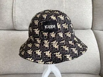 Kappa 버킷햇 블랙 베이지 리버서블