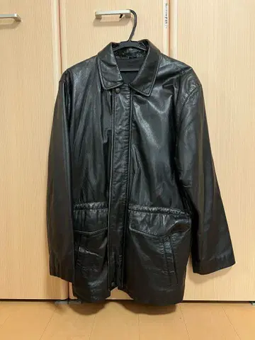 롱 가죽 자켓 블랙 LITMUS