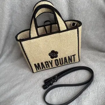 MARY QUANT & LILY BROWN 주트 로고 토트백