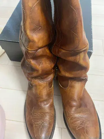 골든구스 브라운 가죽 웨스턴 부츠