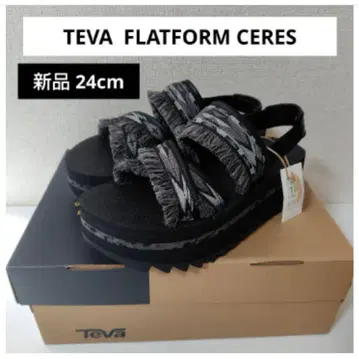 새상품 TEVA 샌들 블랙 24cm 통굽 emmi