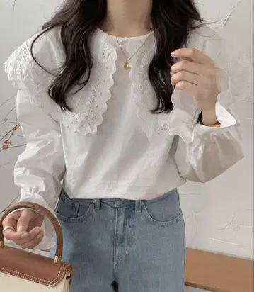 빅 칼라 블라우스