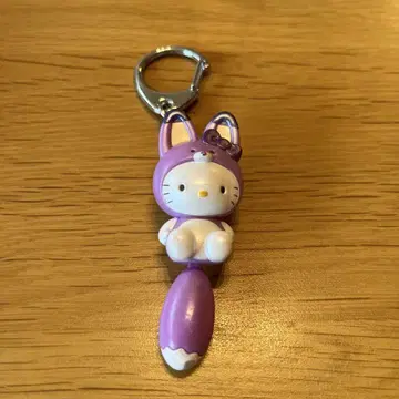 고토치 키티 홋카이도 한정 라벤더 여우 마스코트 키링