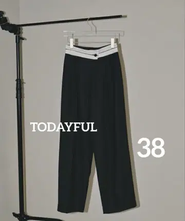 TODAYFUL Front slanting trousers 38 블랙