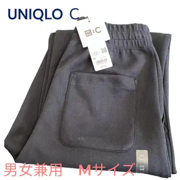 UNIQLO:C 맨투맨 와이드 팬츠/표시 사이즈 M 사이즈 69 NAVY