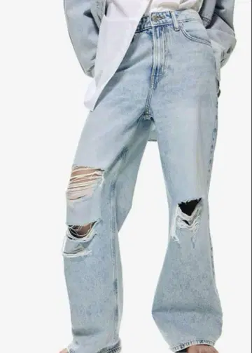 [ 인기 완판템 ] H&M 와이드 울트라 하이 데님 38 사이즈