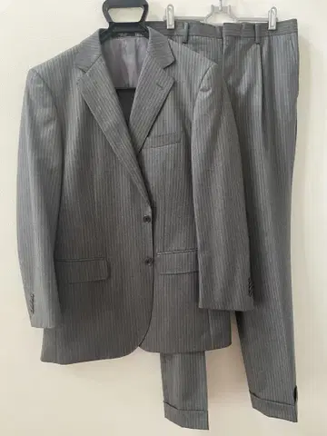 savile row 그레이 스트라이프 비즈니스 정장