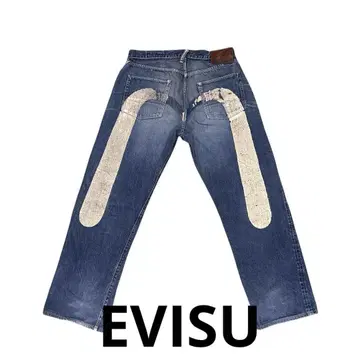 EVISU 빅 갈매기 데님 청바지 34인치