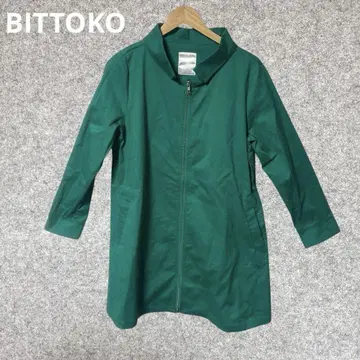 BITTOKO 그린 롱 코트 집업