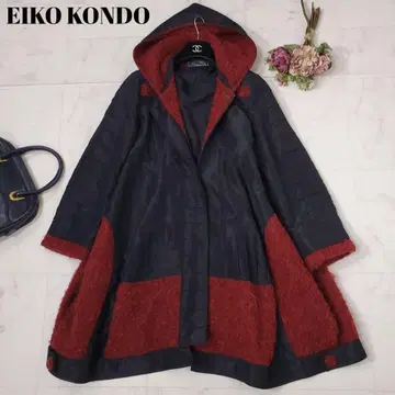 새상품급 에이코 코토 큰 사이즈 이소재 도킹 후디드 벌룬 코트