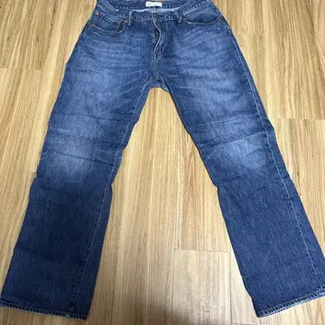 스트레이트 데님 팬츠 파랑