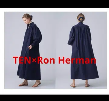 TEN x Ron Herman 네이비 카프탄 원피스
