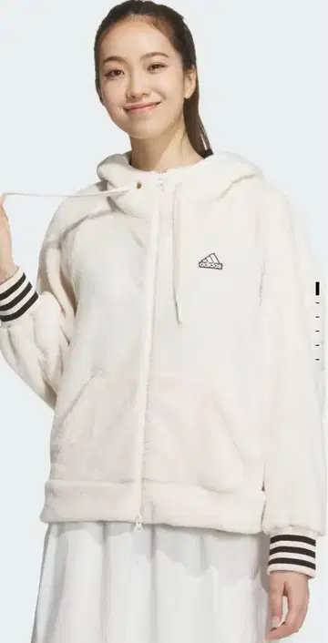 adidas 루즈핏 샤기 후드티 비욘드 더 스트라이프