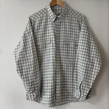 90s Claiborne 옴브레 체크 셔츠 긴팔 셔츠 가슴 포켓
