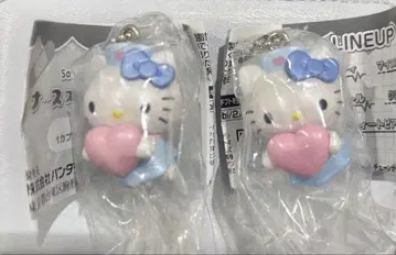 헬로키티 간호사 스윙 마스코트(키티) x 2 산리오 가챠
