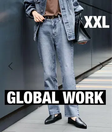 [ 새상품 ] 글로벌 워크 슬림 스트레이트 데님 블루 빅 사이즈 XXL