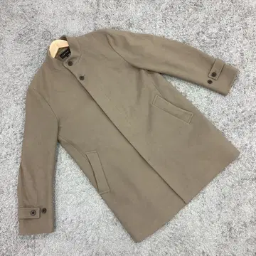 GLOBAL WORK 남성용 히요쿠타테 스탠드 카라 코트 브라운(XL)