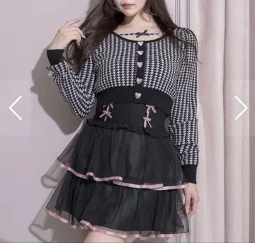pium 도트 튤 프릴 캉캉 스커트 LIZLISA 앙크루즈