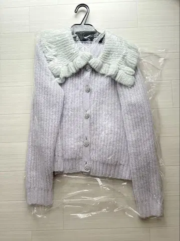 ZARA 마이카 배색 프릴 니트 가디건