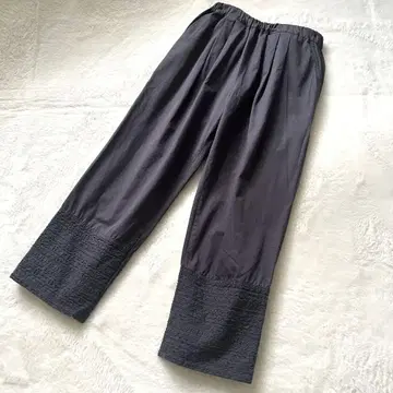 인디아 인더스트리 밑단 자수 이지 팬츠 그레이